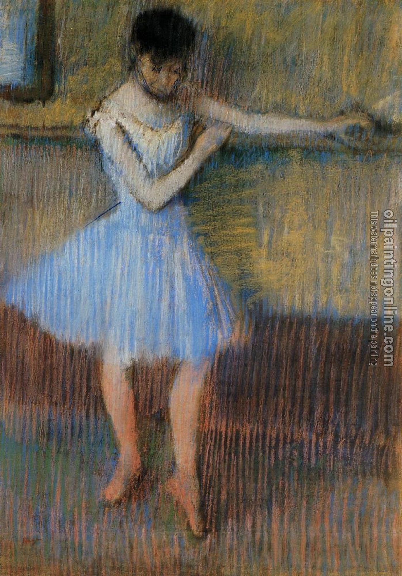 Degas, Edgar - Dancer in Blue at the Barre